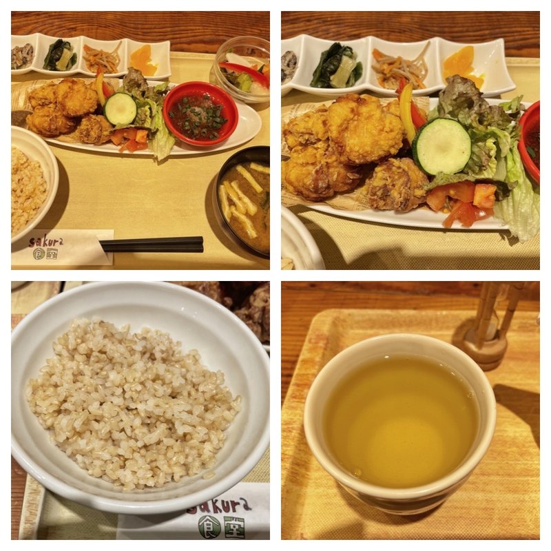 自家製唐揚げ定食(sakura食堂)