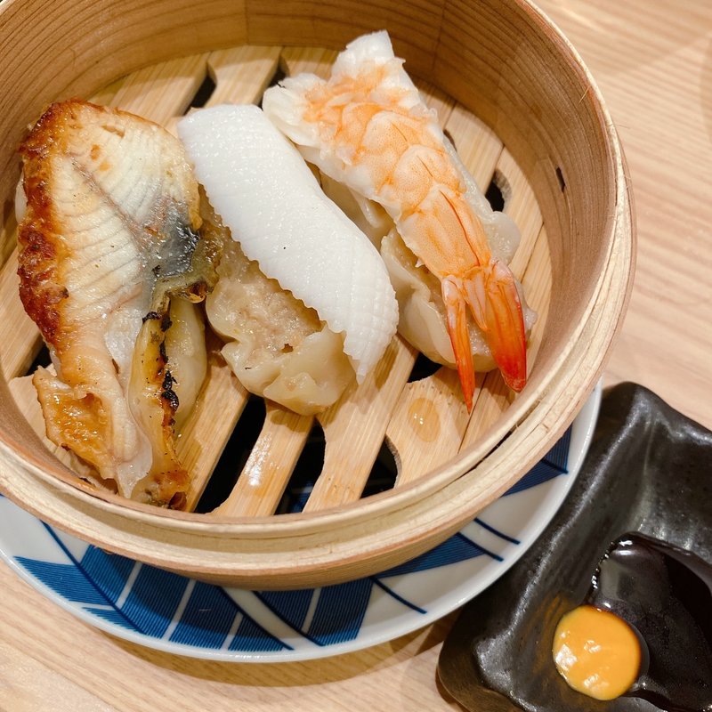 欲張りなシュウマイ3種盛り(鮨　酒　肴　杉玉　新長田店)