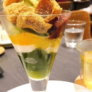 抹茶パフェわらび餅(伊右衛門カフェ ルクア イーレ店)