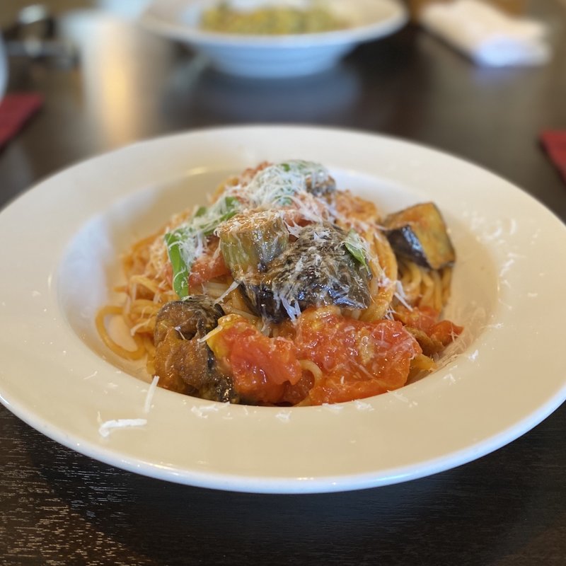 地元ナスのノルマ風トマトパスタ(Da Compagno)