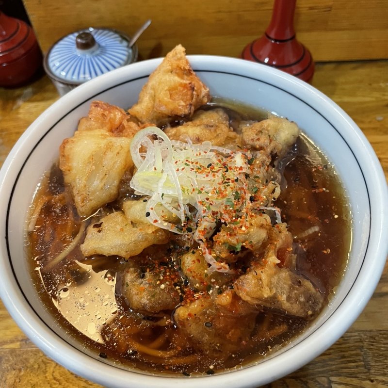 かき揚げそば(歌舞伎そば （かぶきそば）)