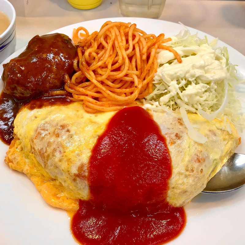 オムライス&ミニハンバーグ(むさしや)