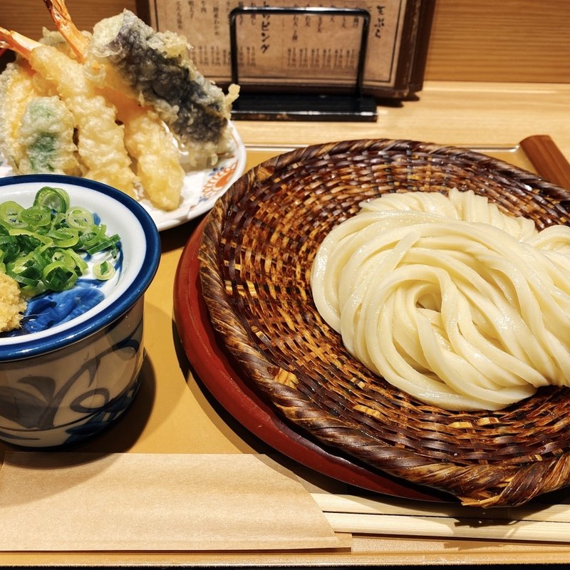 天ざるうどん(うどん酒場 七右衛門 エスパル仙台店)