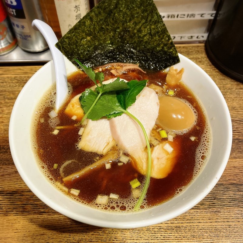 烏賊干し鶏白湯そば 並盛(新橋 纏 （まとい）)