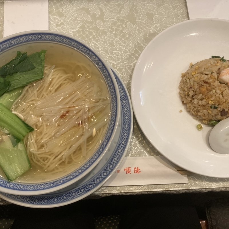 ネギソバセット(広東料理 順徳)