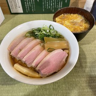 鴨コンフィ麺to小親子丼(らーめん 鴨to葱)