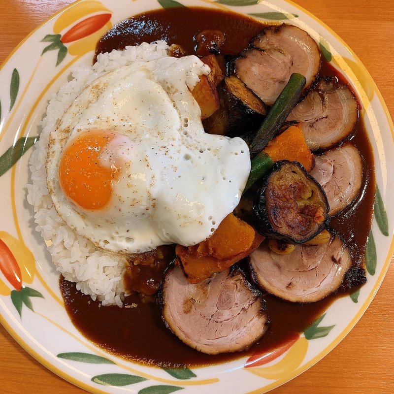 野菜カレー＋チャーシュー(クミン )