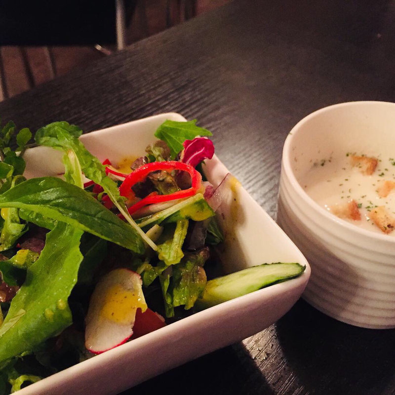 ランチサラダ & じゃがいものポタージュ(SOUL MASTER'S CAFE （ソウルマスターズカフェ）)