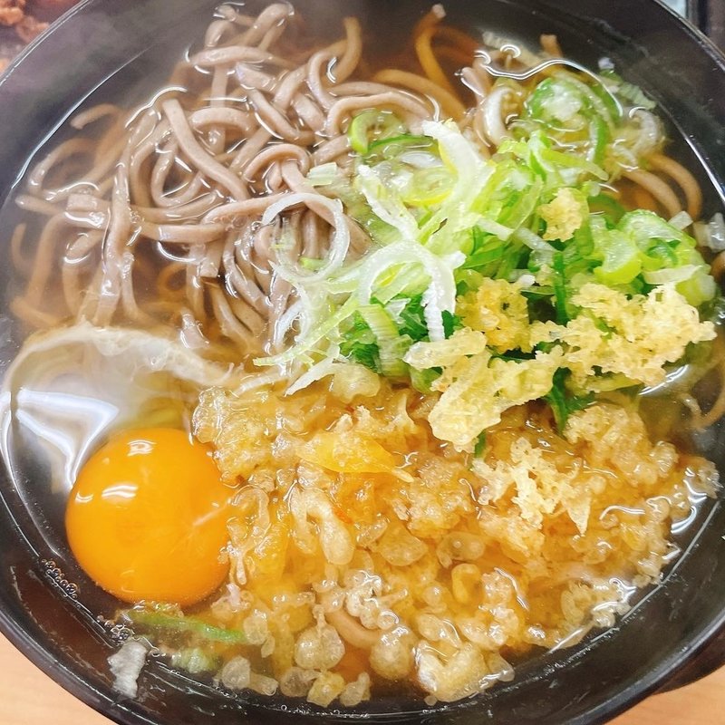 月見そば(丸政そば 甲府南口店)