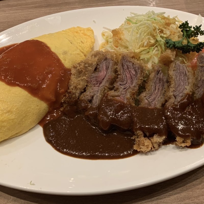 ビフカツオムライス(ランチと肉汁とお酒 ハンバール なんばウォーク店)