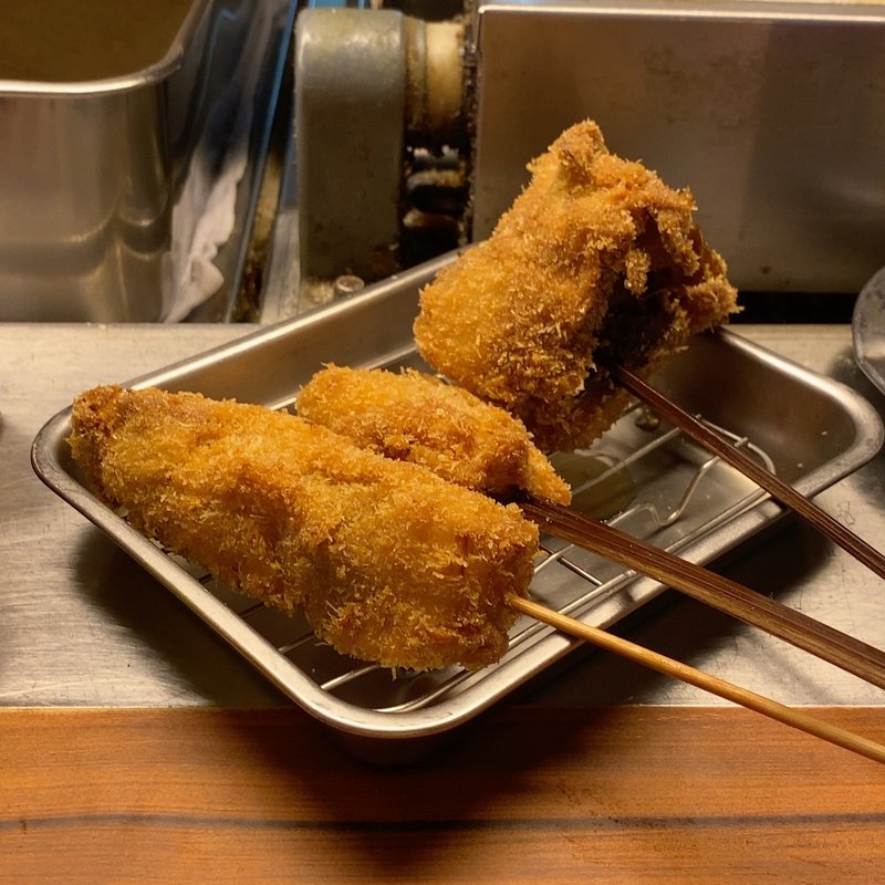 串カツ、げそ、舞茸ベーコン(元祖 花串庵 )