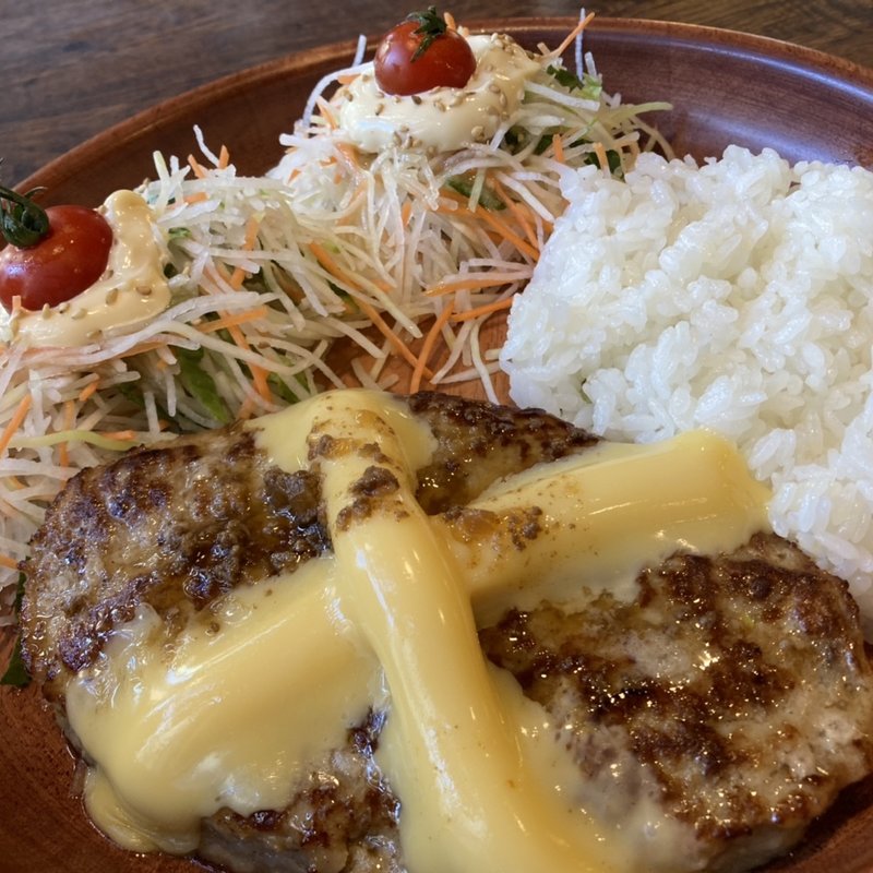 チーズバーグディッシュランチ200g(びっくりドンキー 中葛西店)