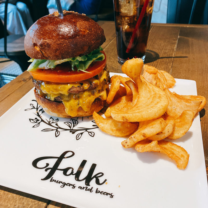 ダブルチーズバーガー(folk burgers&beers)