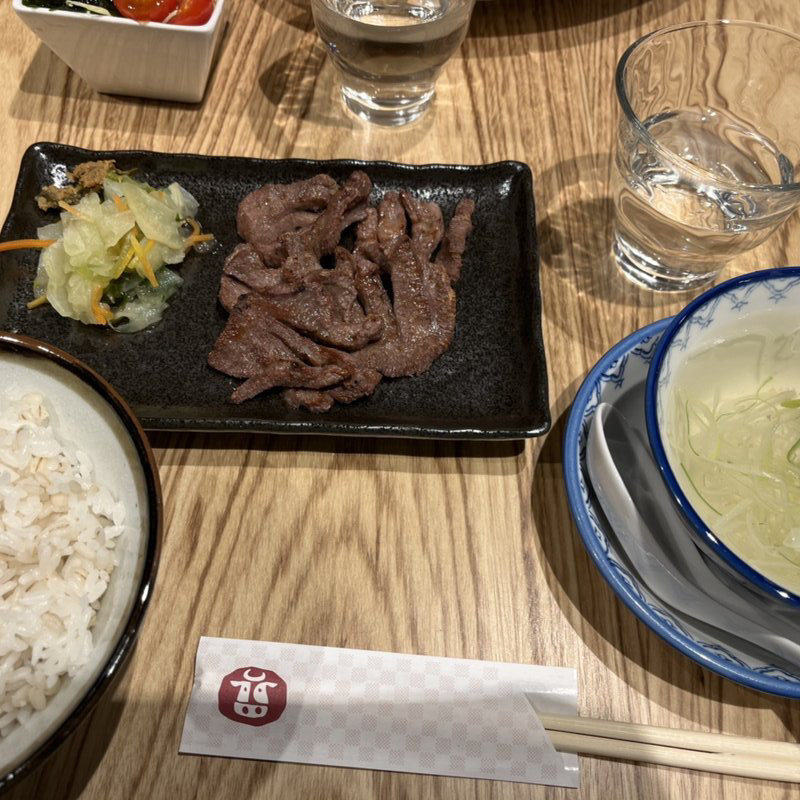 炭火焼上たん定食（しお）5枚(牛たん牛串㐂串　新宿店)