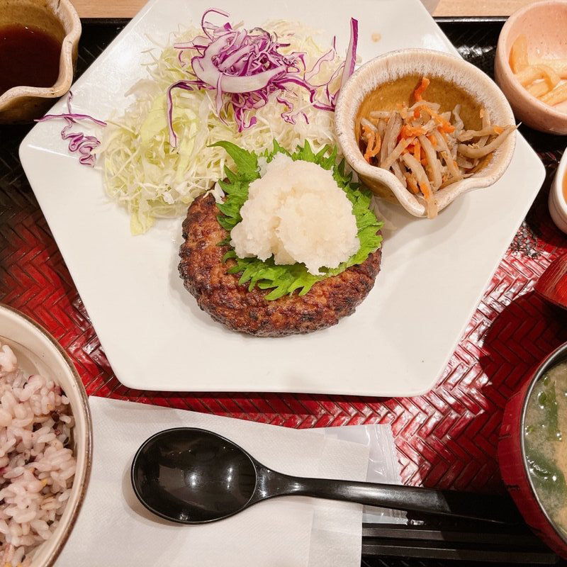 黒酢ポン酢の和風おろしハンバーグ定食(大戸屋ごはん処 横浜ジョイナス店)