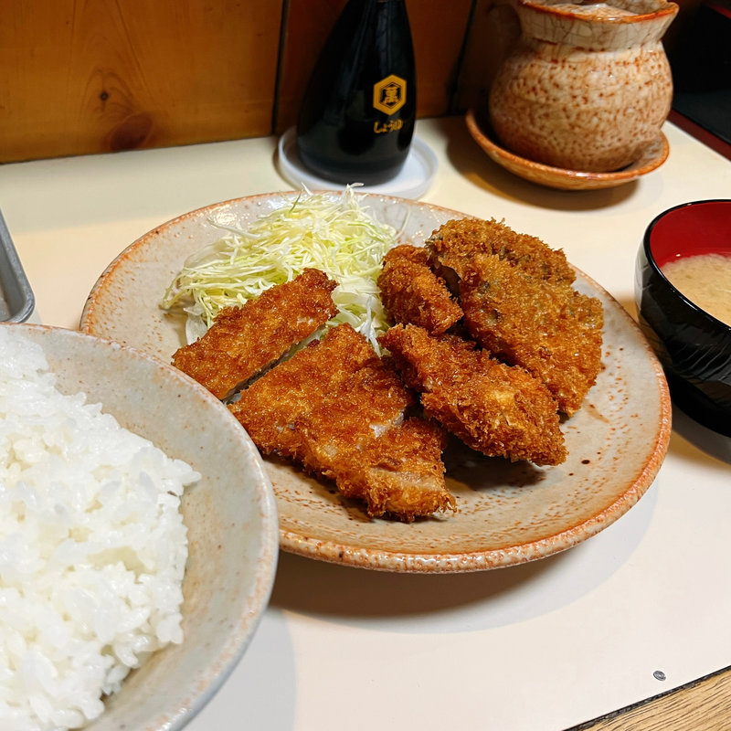 とりかつ、とんかつ、アジフライ(とりかつ チキン)