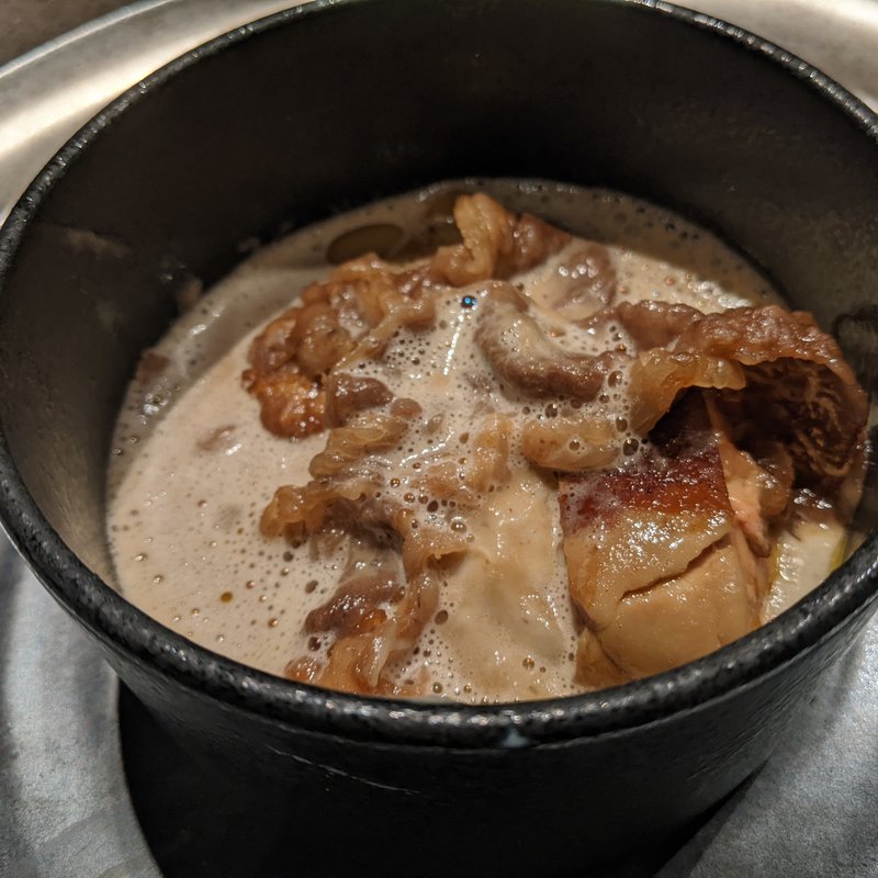 牛肉、卵、菊芋クリーム(ete)