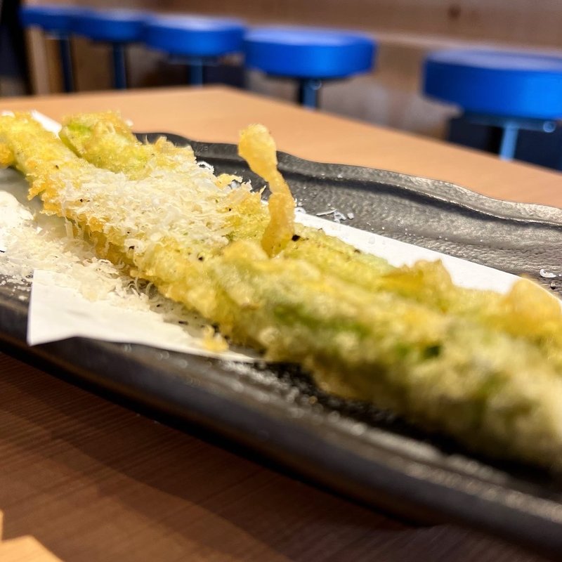 アスパラ天(天ぷらとワイン小島 京都店)