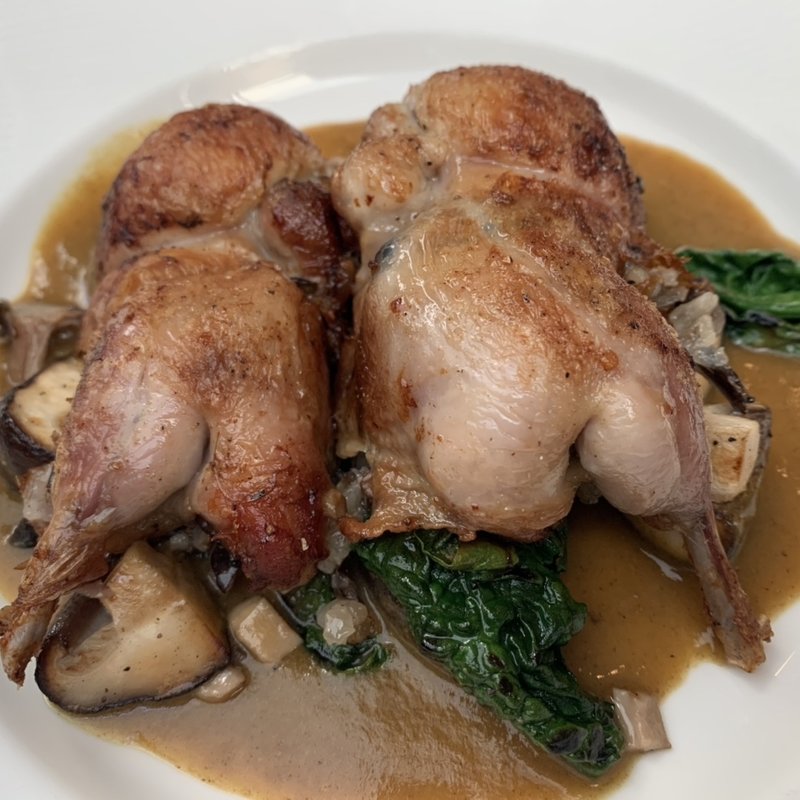 鶉の詰め物ロースト・カレーソース(Restaurant ALADDIN (レストランアラジン)フランス料理)