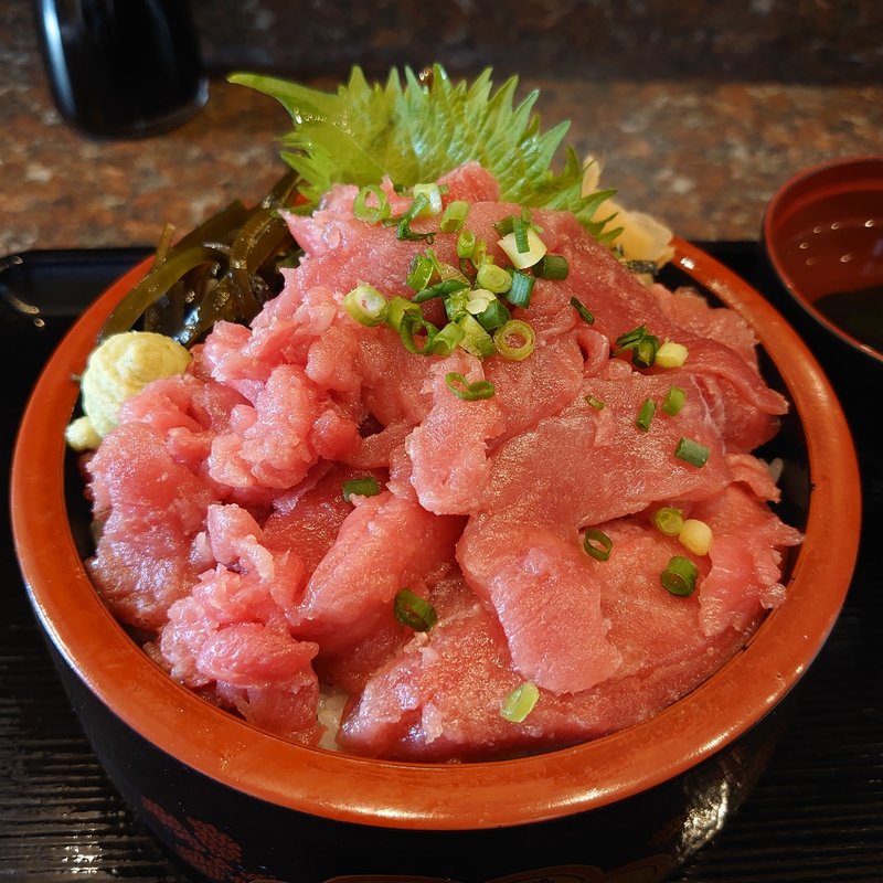中落ち丼(本まぐろ)+中盛り(すし食堂　おはん )