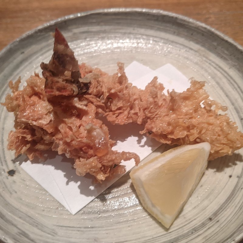 海老と冬牛蒡の東寺揚げ(こへると)