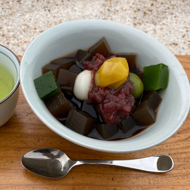 黒糖あんみつ(お茶の郷 木谷山 （おちゃのさと きたにやま）)