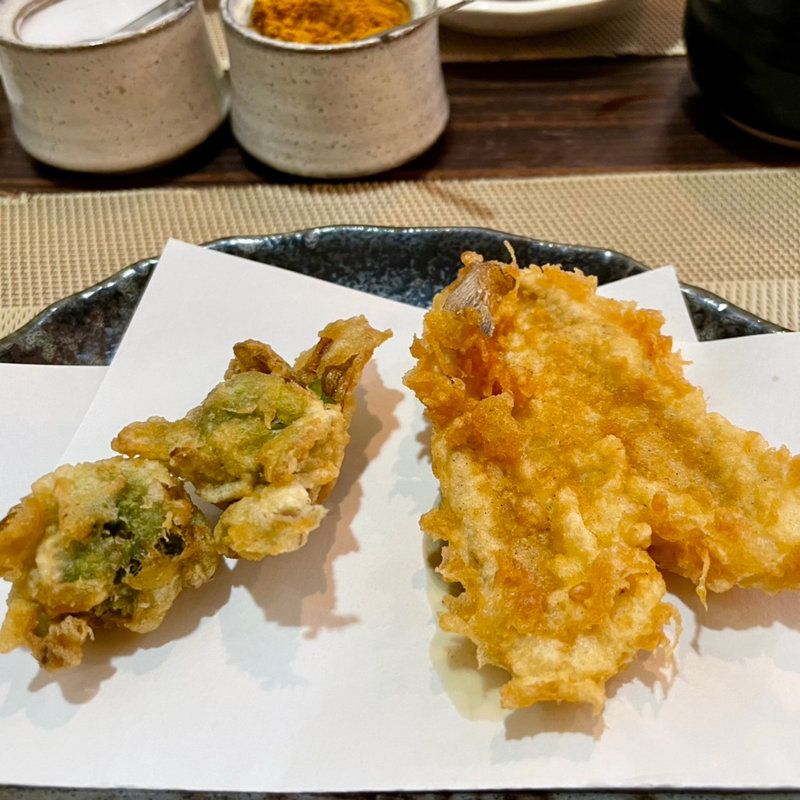 御膳　ふきのとう・キス(天きち )