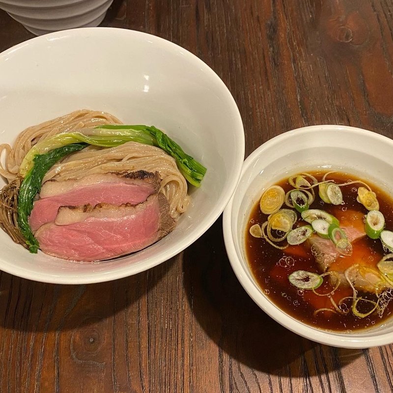 鴨醤油つけそば(雲のきれま)