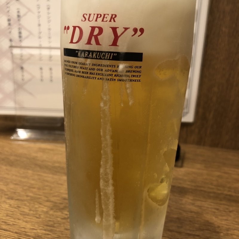 生ビール 中(鶏焼きと旬のお料理　鼓)