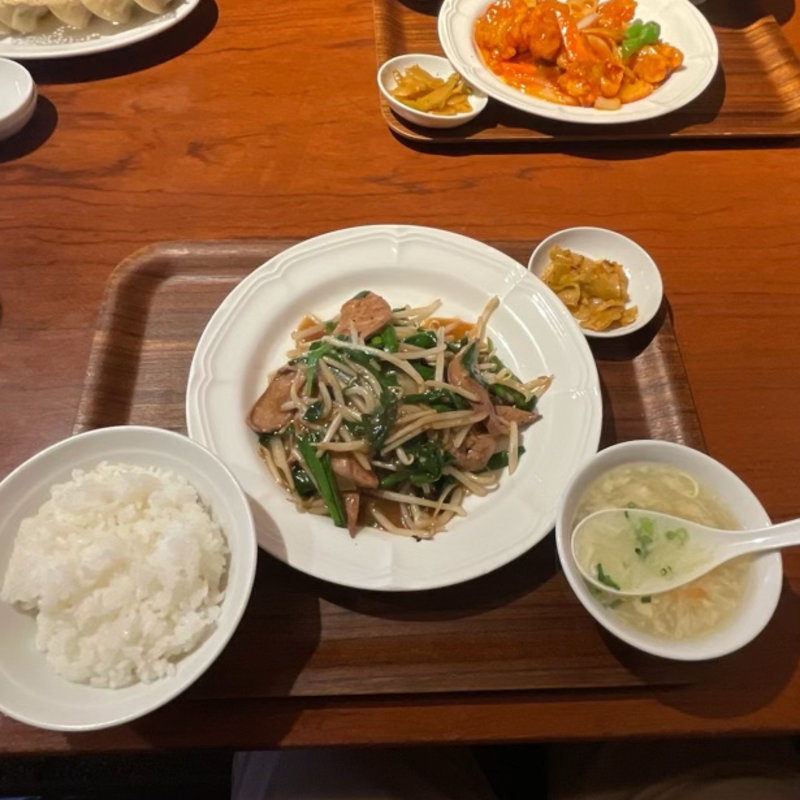 ニラレバ定食(東京餃子軒)
