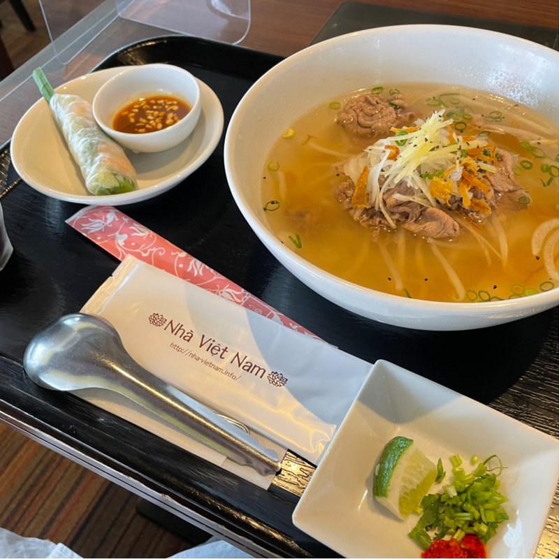 本日のフォーと生春巻のランチセット(ニャーヴェトナム京都店)