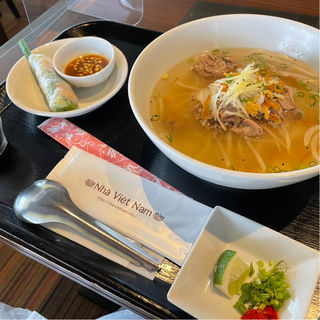本日のフォーと生春巻のランチセット(ニャーヴェトナム京都店)