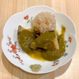 鮑肝ソース(鮨まつ本)
