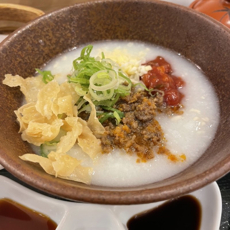 こくうま肉味噌粥定食(点賛 神田西口店)