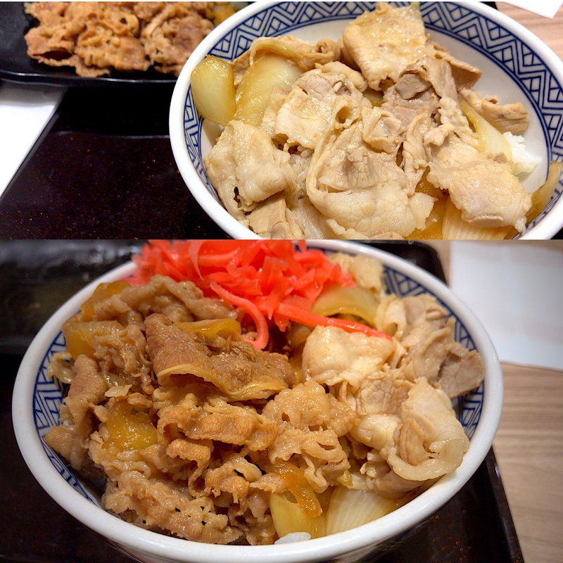 豚丼(並)＋牛皿(並)(吉野家 仙台河原町店 )