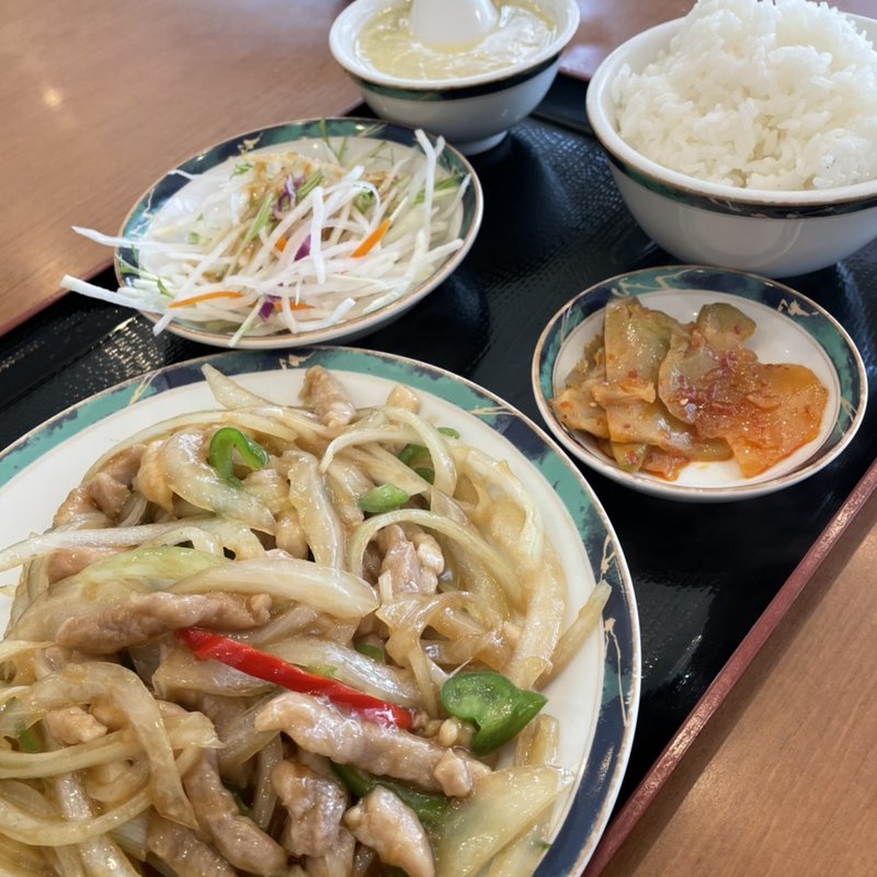 豚肉玉ねぎ細切り炒め定食(春香園 )