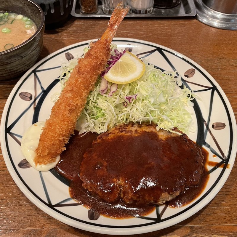 お好み盛合せ（ハンバーグ・海老フライ）(岩本町JIRO)