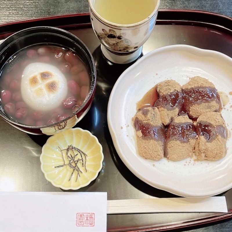 小椀ぜんざいとミニわらび餅(大極殿本舗 )