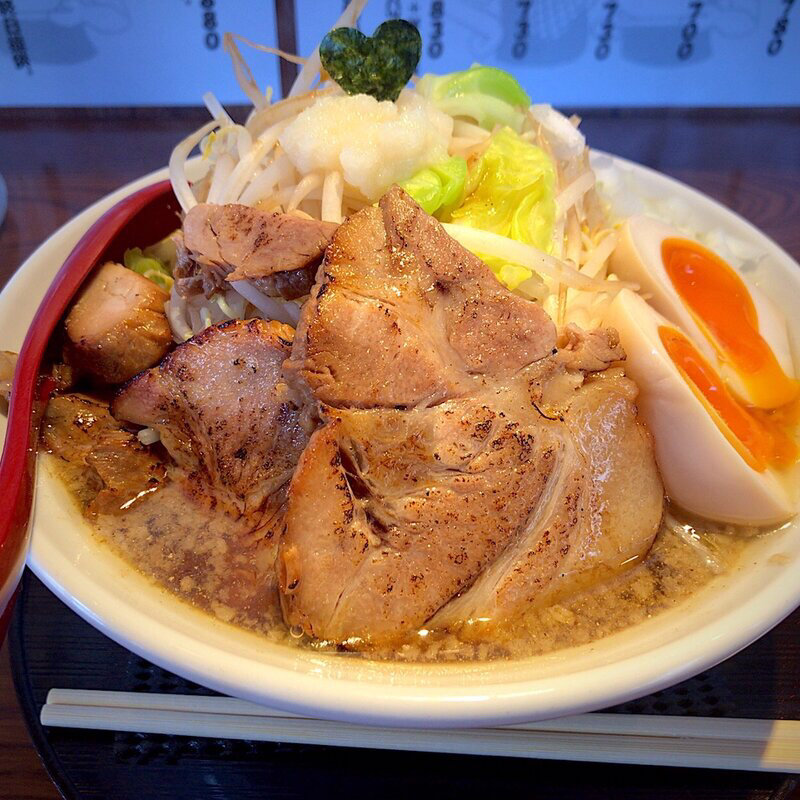 魚介ブタメン＋煮玉子(中華そば　さかうち)