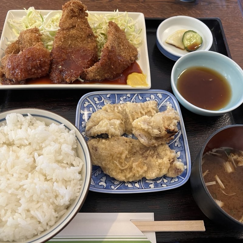 豚天かつ定食(天ひろ)