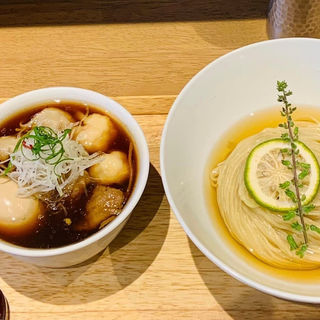 鰹昆布水つけ麺 醤油(らぁ麺や嶋)