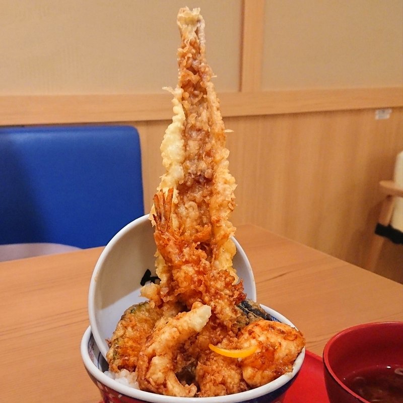 穴子天丼【お漬物＋赤だし付】(天婦羅 えびのや ノースポートモール店)
