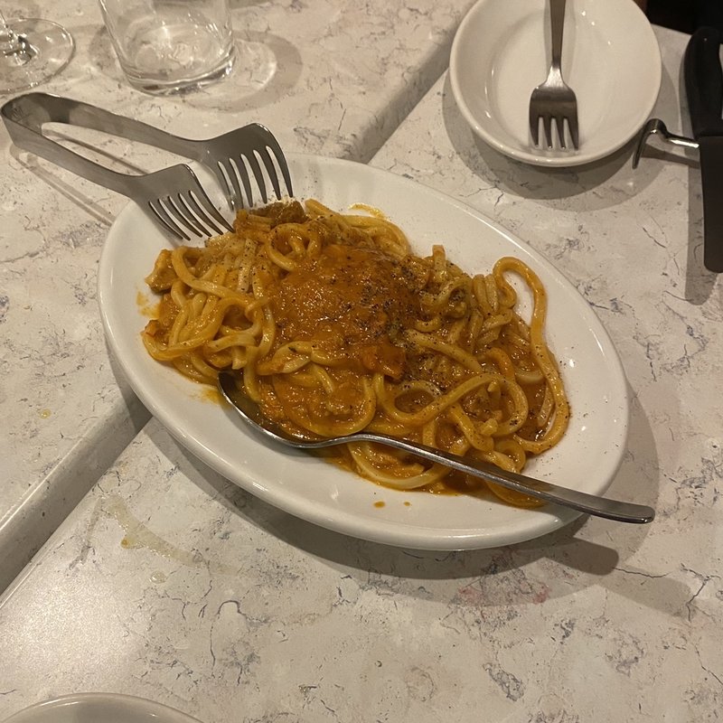 塩水うにのトマトクリームソース、トンナレッリ(Daitalia)