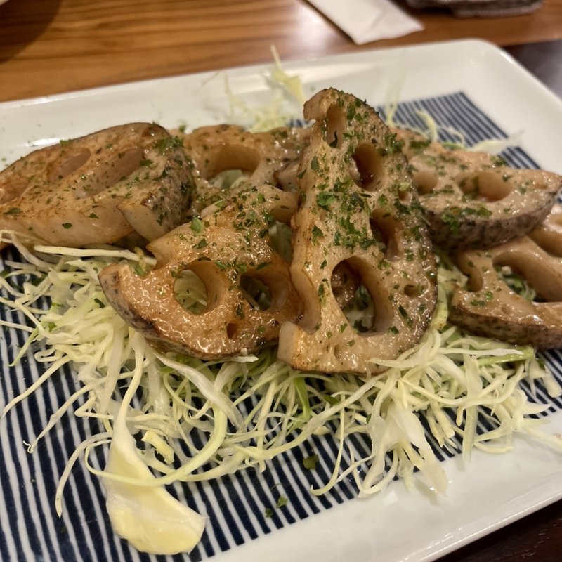 蓮根焼き(広島お好み焼き鉄板焼き泰平)