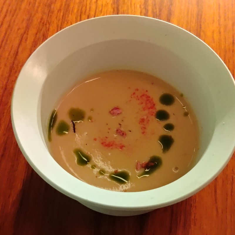 桜香る新玉ねぎのポタージュ(SHIROIYA the LOUNGE)