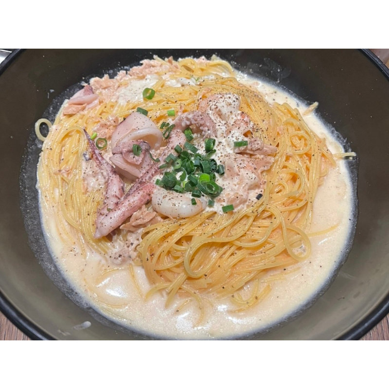 明太子と魚介のクリームすぱ(すぱじろう 名古屋ゲートタワー店)