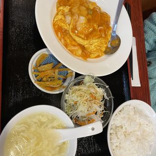 エビ卵炒め定食(香港亭 赤羽店)