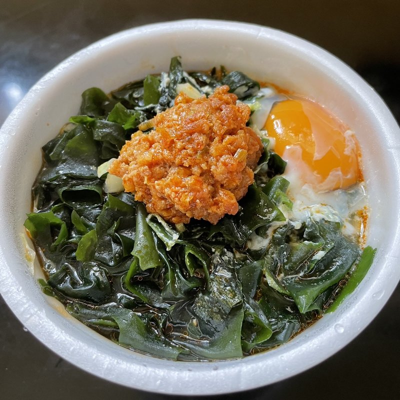 自家製辛味噌のせ塩坦々麺(ごつ盛り塩坦々麺)(自宅)