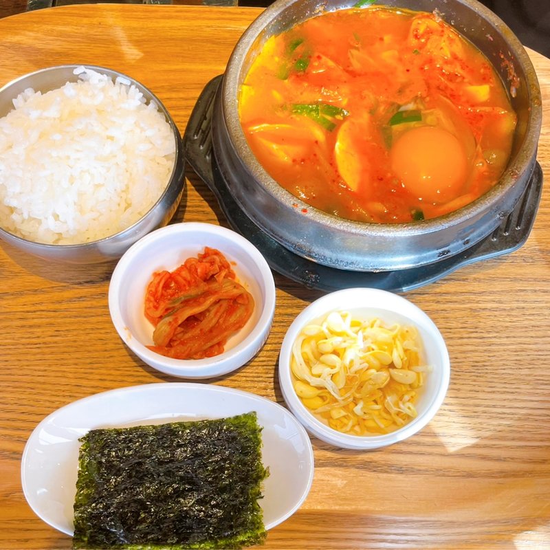 スンドゥブチケ定食(コリアンキッチン シジャン 天王寺駅ミオ店)