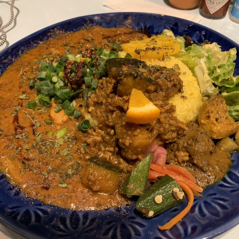 2種あいがけ 花椒/限定(かぼちゃとみかんのキーマ)(BLUE  MOON OHMIYA)